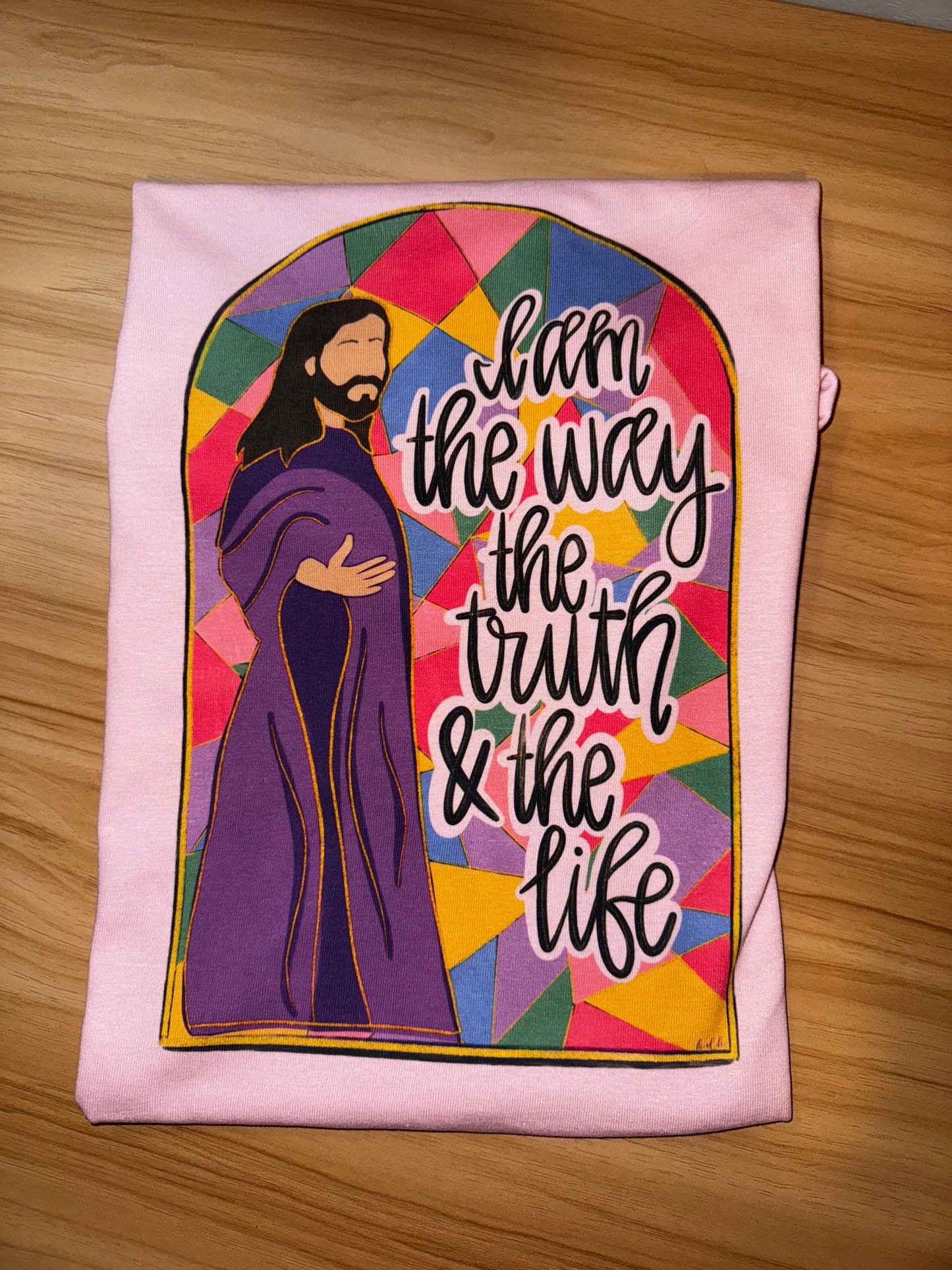 Stained Glass Jesus Tee Sublimation